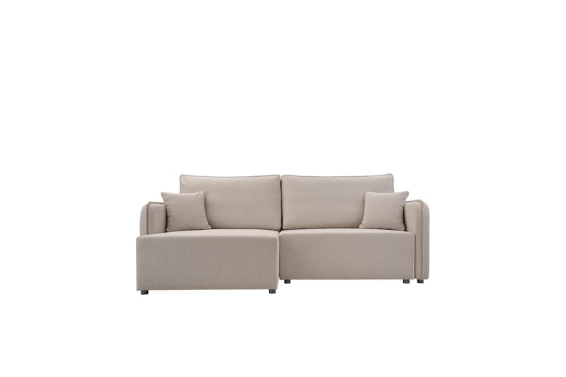 Chandru Bäddsoffa med Divan 3-sits i Plysch - Grå - Möbler - Soffa - Bäddsoffa