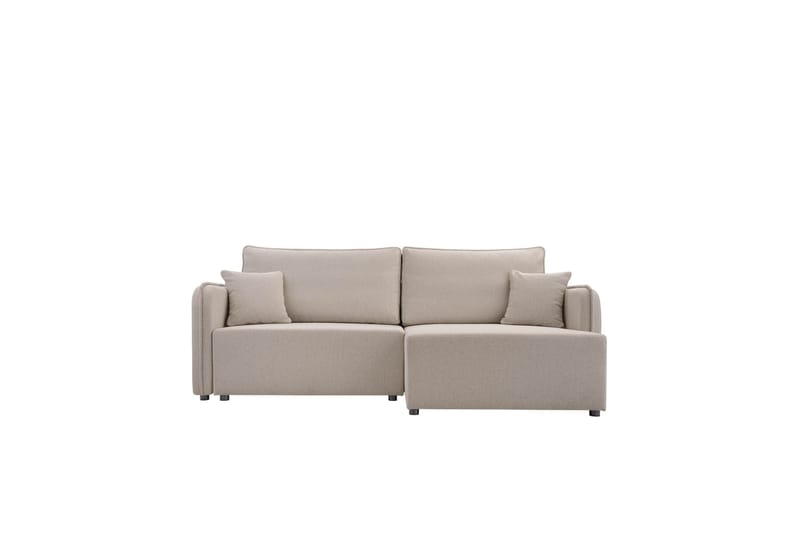 Chandru Bäddsoffa med Divan 3-sits i Plysch - Grå - Möbler - Soffa - Bäddsoffa