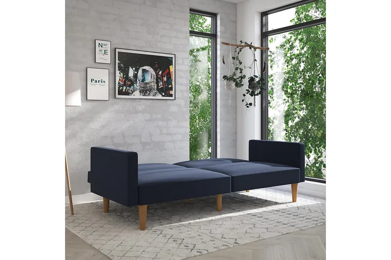 Channel Tufted 2-sits Bäddsoffa Marinblå - Dorel Home - Möbler - Soffa - Bäddsoffa