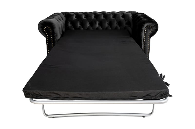 Chesterfield Deluxe bäddsoffa 2-sits - Svart - Bäddsoffa - Bäddsoffa 2 sits