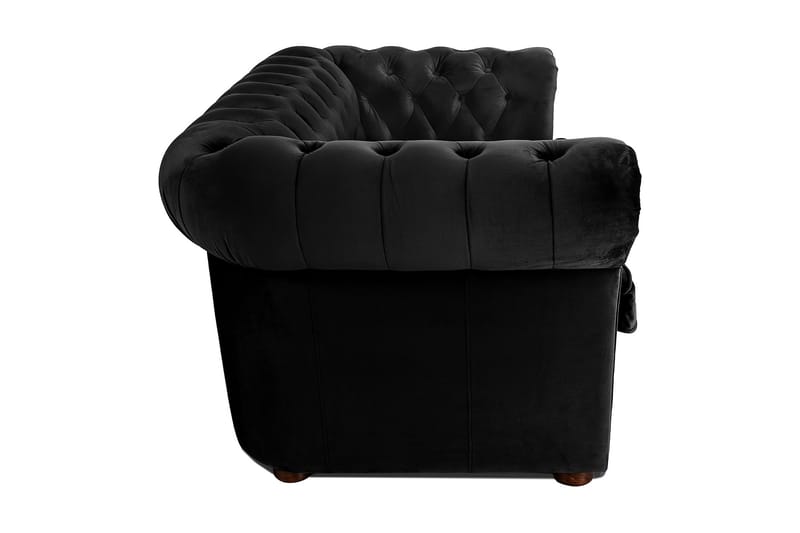 Chesterfield Deluxe bäddsoffa 2-sits - Svart - Bäddsoffa - Bäddsoffa 2 sits