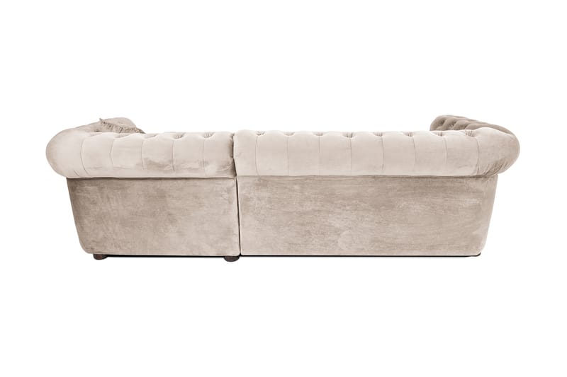 Chesterfield Kristin Bäddsoffa m. Divan - Beige - Bäddsoffa - Bäddsoffa divan