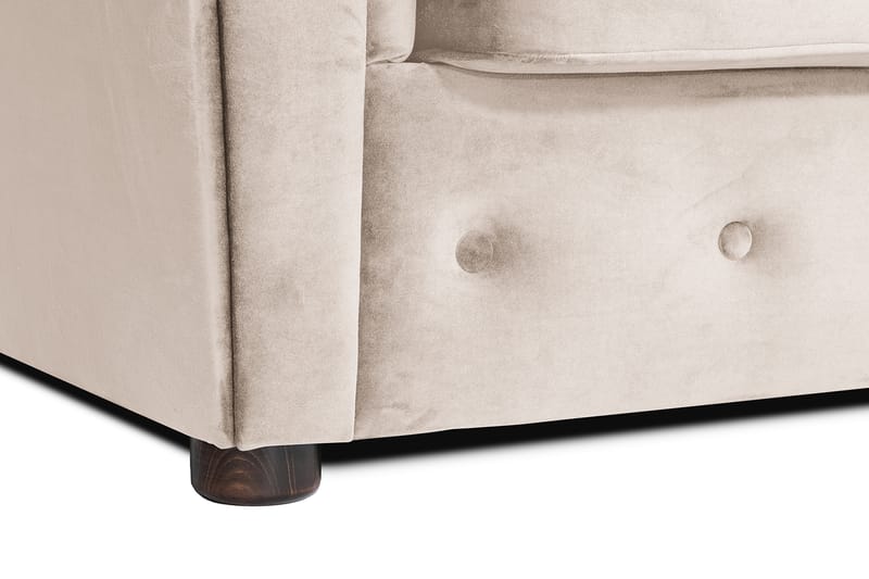 Chesterfield Kristin Bäddsoffa m. Divan - Beige - Bäddsoffa - Bäddsoffa divan