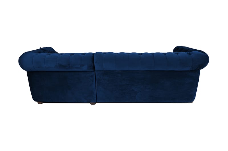 Chesterfield Kristin Bäddsoffa m. Divan - Blå - Bäddsoffa - Bäddsoffa divan