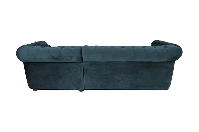 Chesterfield Kristin Bäddsoffa m. Divan - Blågrön - Bäddsoffa - Bäddsoffa divan