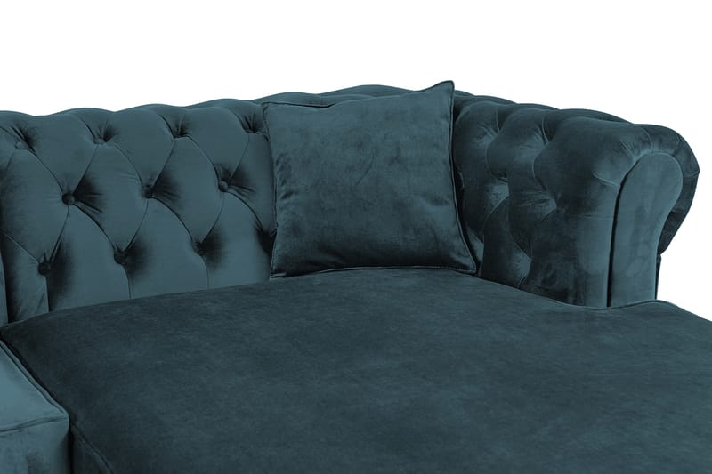 Chesterfield Kristin Bäddsoffa m. Divan - Blågrön - Bäddsoffa - Bäddsoffa divan