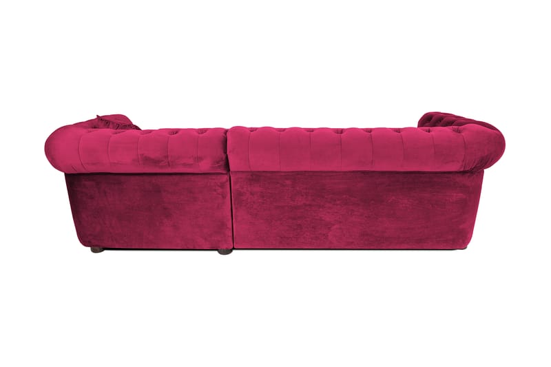 Chesterfield Kristin Bäddsoffa m. Divan - cerise - Bäddsoffa - Bäddsoffa divan