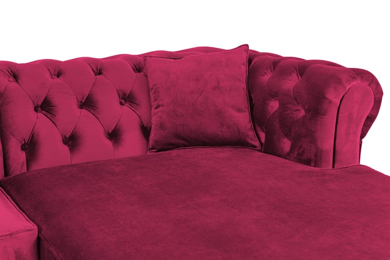 Chesterfield Kristin Bäddsoffa m. Divan - cerise - Bäddsoffa - Bäddsoffa divan