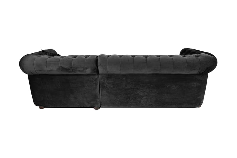 Chesterfield Kristin Bäddsoffa m. Divan - Mörkgrå - Bäddsoffa - Bäddsoffa divan