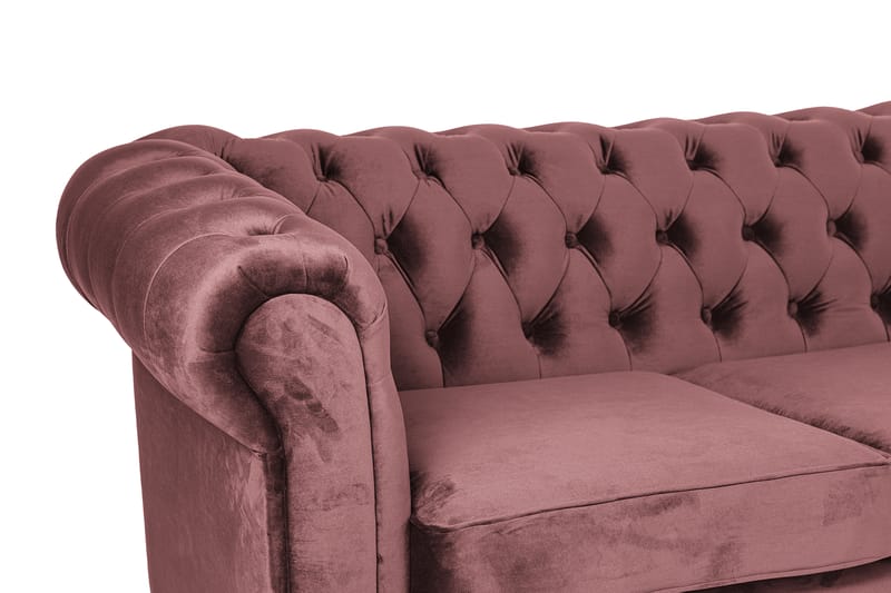 Chesterfield Kristin Bäddsoffa m. Divan - Rosa - Bäddsoffa - Bäddsoffa divan