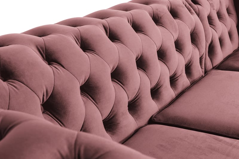 Chesterfield Kristin Bäddsoffa m. Divan - Rosa - Bäddsoffa - Bäddsoffa divan