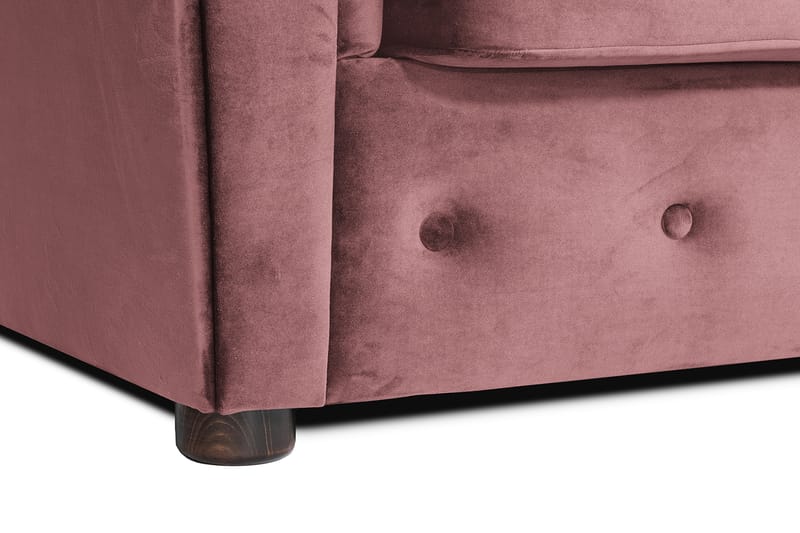 Chesterfield Kristin Bäddsoffa m. Divan - Rosa - Bäddsoffa - Bäddsoffa divan