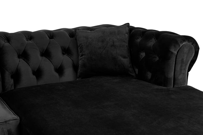 Chesterfield Kristin Bäddsoffa m. Divan - Svart - Bäddsoffa - Bäddsoffa divan