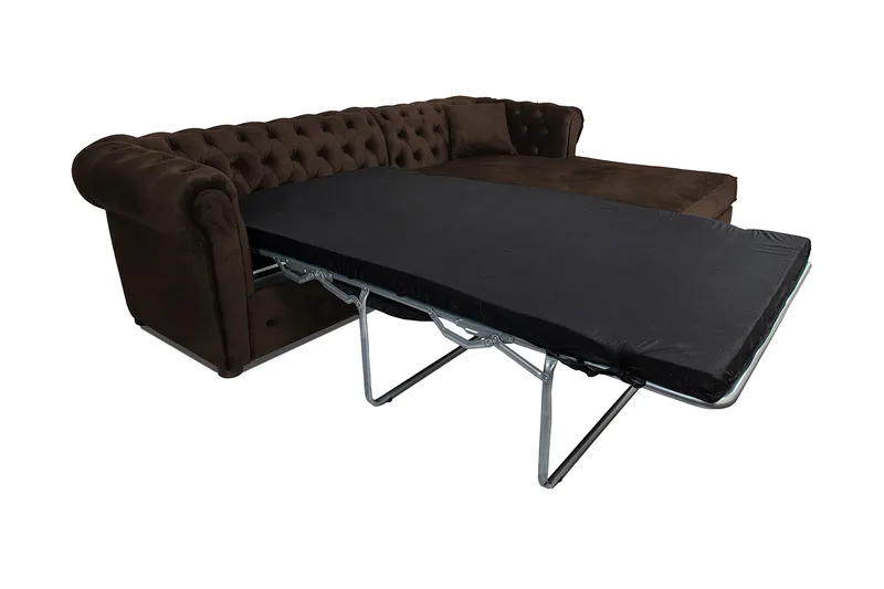 Chesterfield Kristin Bäddsoffa m. Divan - Vintage Brun - Möbler - Soffa - Bäddsoffa