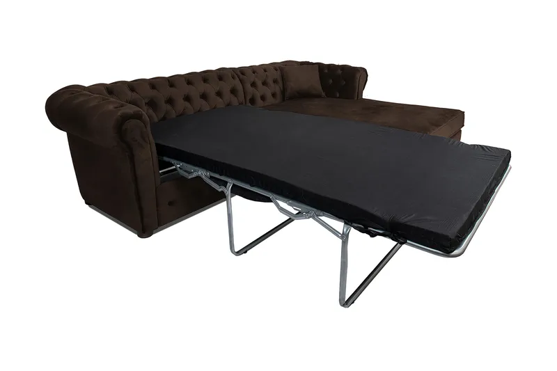 Chesterfield Kristin Bäddsoffa m. Divan - Vintage Brun - Möbler - Soffa - Bäddsoffa