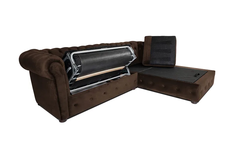 Chesterfield Kristin Bäddsoffa m. Divan - Vintage Brun - Möbler - Soffa - Bäddsoffa