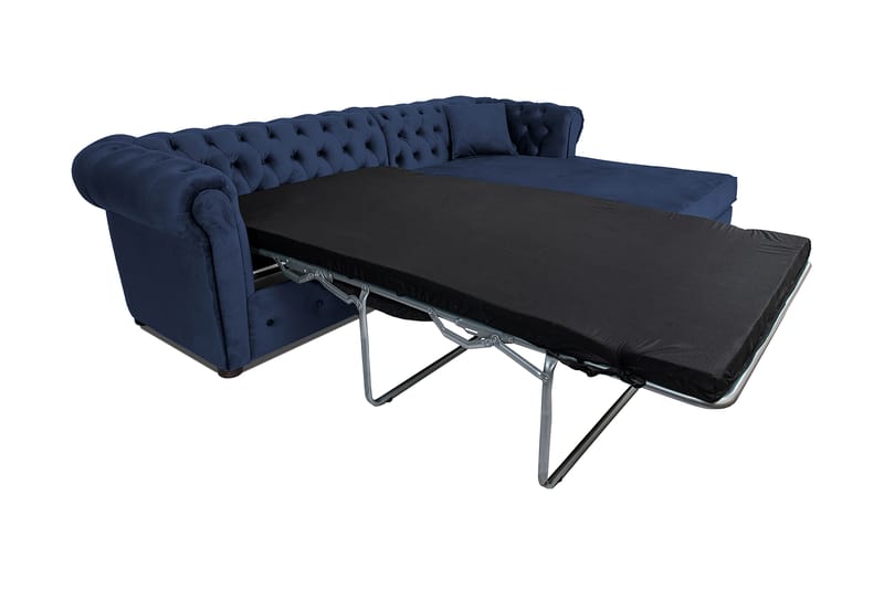 Chesterfield Kristin Bäddsoffa m. Divan - Petrolblå - Möbler - Soffa - Bäddsoffa