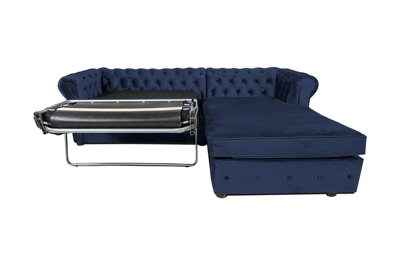 Chesterfield Kristin Bäddsoffa m. Divan - Petrolblå - Möbler - Soffa - Bäddsoffa