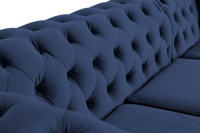 Chesterfield Kristin Bäddsoffa m. Divan - Petrolblå - Bäddsoffa - Bäddsoffa divan