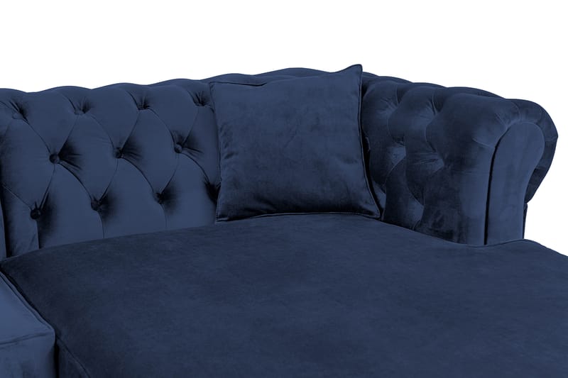 Chesterfield Kristin Bäddsoffa m. Divan - Petrolblå - Bäddsoffa - Bäddsoffa divan