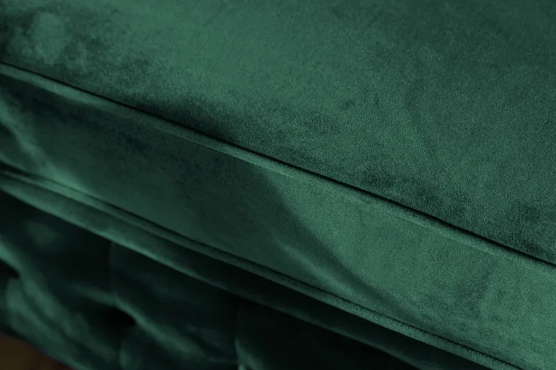 Chesterfield Lyx 3-sits Framåtbäddad bäddsoffa i sammet - Mörkgrön / Grön - Möbler - Soffa - Bäddsoffa