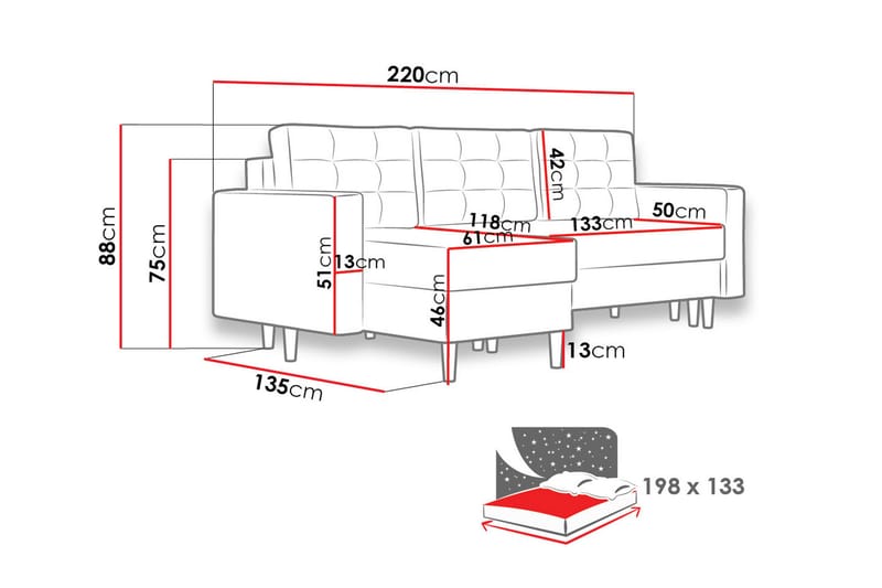 Christopher Divanbäddsoffa - Gul - Bäddsoffa - Bäddsoffa divan - Sammetssoffa