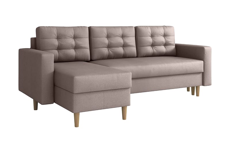 Christopher Divanbäddsoffa - Rosa - Bäddsoffa - Bäddsoffa divan - Sammetssoffa