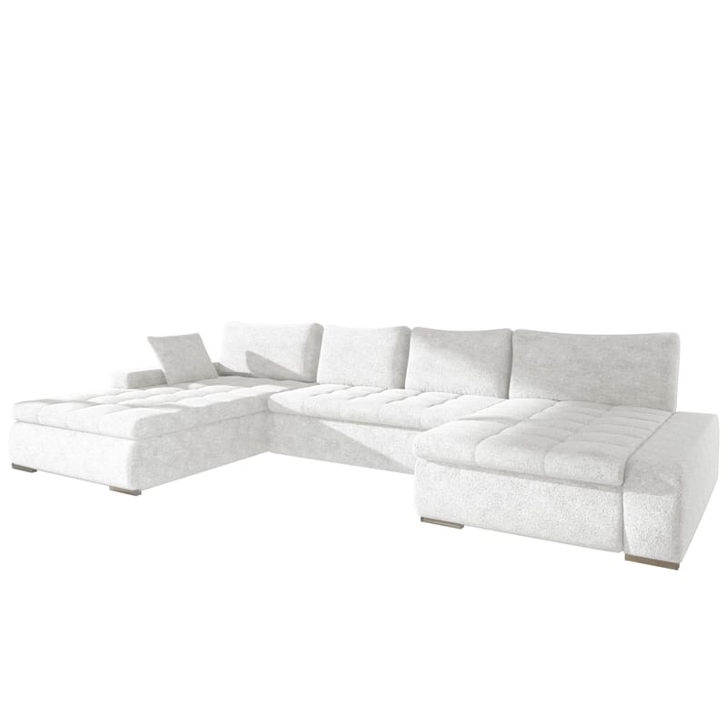 Cillo 5-sits U-formad bäddsoffa med dubbeldivan - vit - Möbler - Soffa - Bäddsoffa
