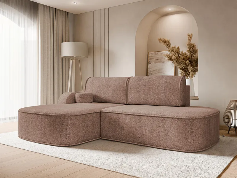 Cinrel Bäddsoffa med Divan 3-sits - Rosa - Möbler - Soffa - Bäddsoffa