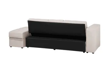 Citlalic 3-sits Längsbäddad Bäddsoffa 90x210 cm med Förvaring i Tyg - Beige - Möbler - Soffa - Bäddsoffa