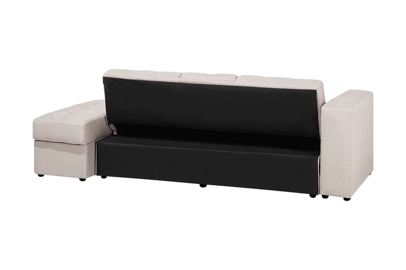Citlalic 3-sits Längsbäddad Bäddsoffa 90x210 cm med Förvaring i Tyg - Beige - Möbler - Soffa - Bäddsoffa
