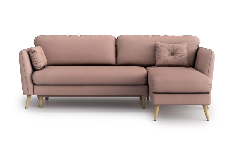 Claravik Bäddsoffa med Divan - Rosa - Bäddsoffa - Bäddsoffa divan