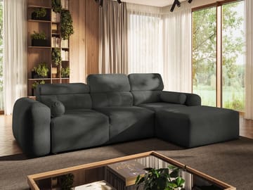 Clement 3-sits Bäddsoffa med Divan Högervänd - Mörkgrå - Möbler - Soffa - Bäddsoffa