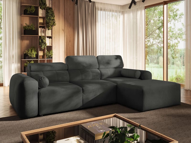 Clement 3-sits Bäddsoffa med Divan Högervänd - Mörkgrå - Möbler - Soffa - Bäddsoffa