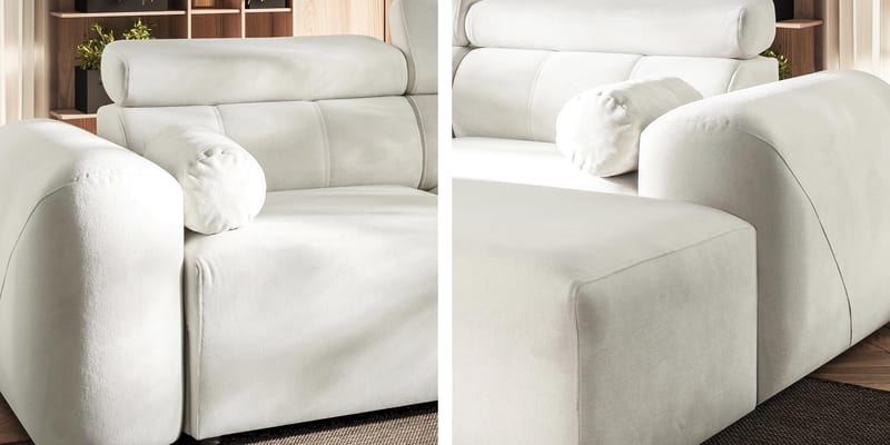 Clement 3-sits Bäddsoffa med Divan Högervänd - Mellangrå - Möbler - Soffa - Bäddsoffa