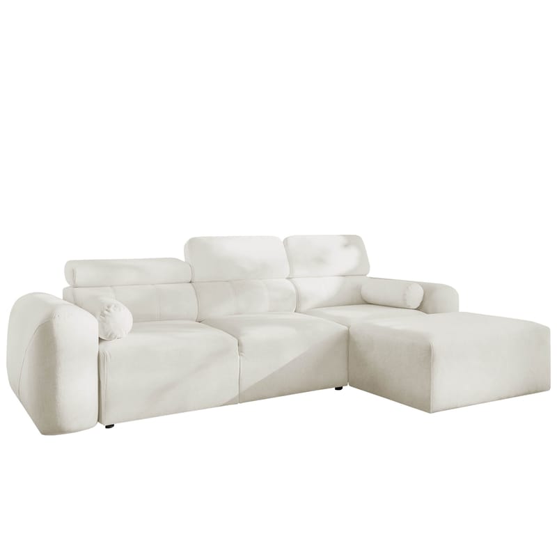 Clement 3-sits Bäddsoffa med Divan Högervänd, Vit
