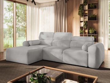 Clement 3-sits Bäddsoffa med Divan Vänstervänd - Ljusgrå - Möbler - Soffa - Bäddsoffa