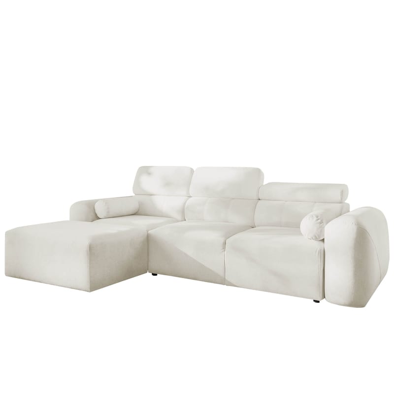 Clement 3-sits Bäddsoffa med Divan Vänstervänd, Vit