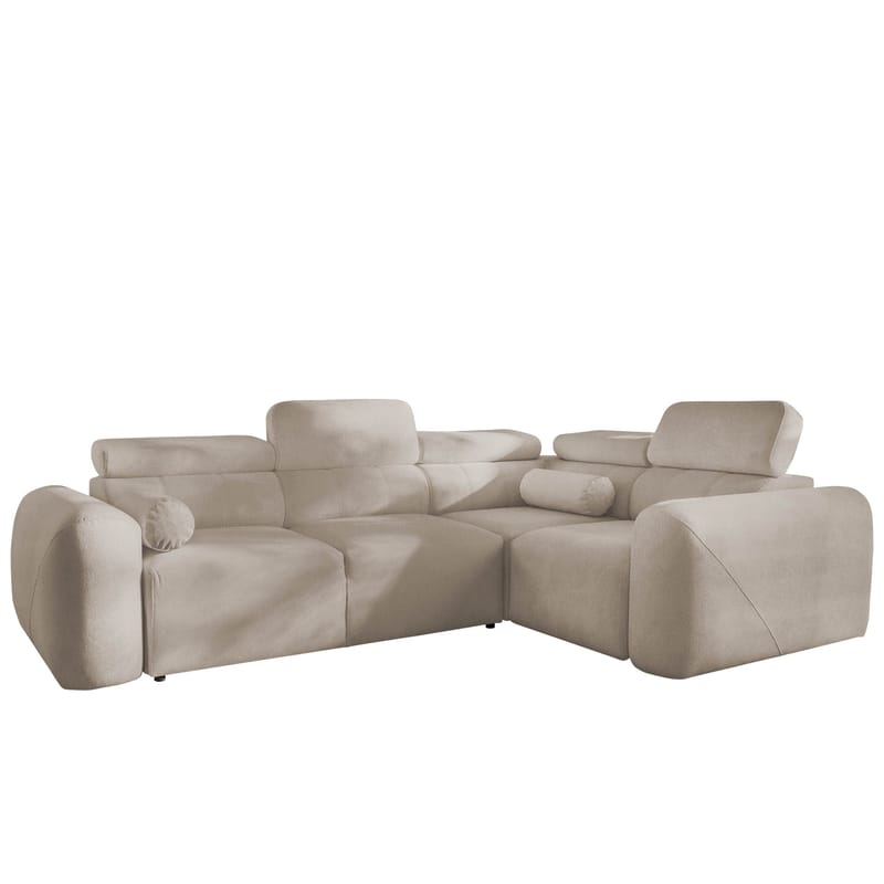 Clement 4-sits Hörnbäddsoffa Högervänd, beige