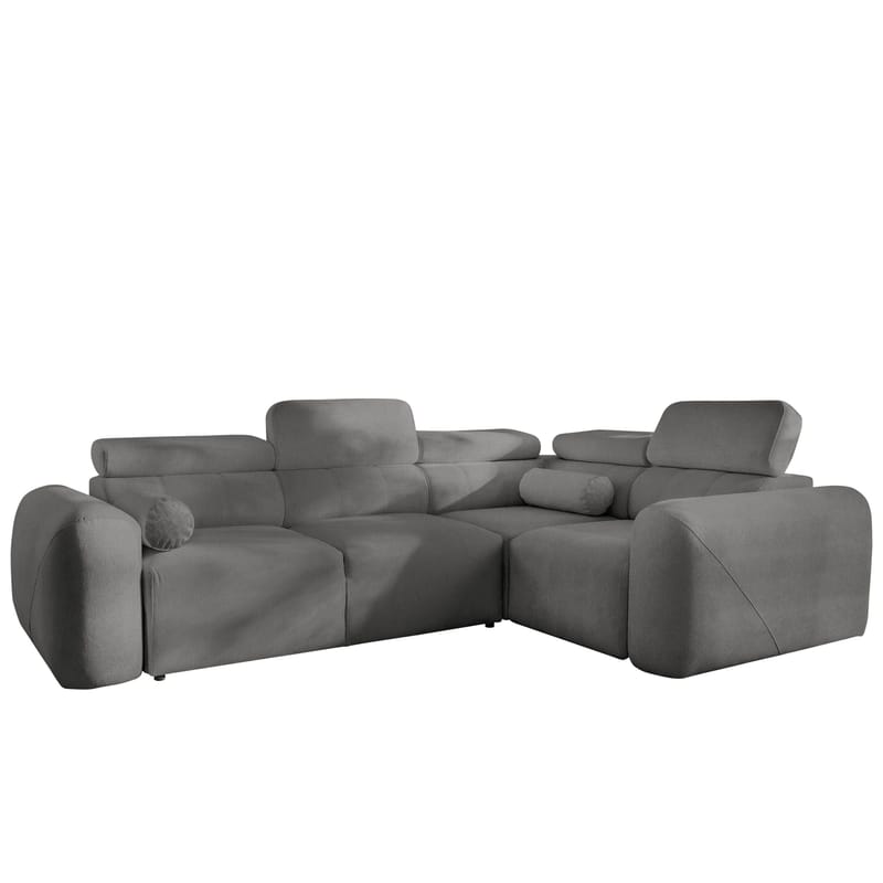 Clement 4-sits Hörnbäddsoffa Högervänd, mörkgrå