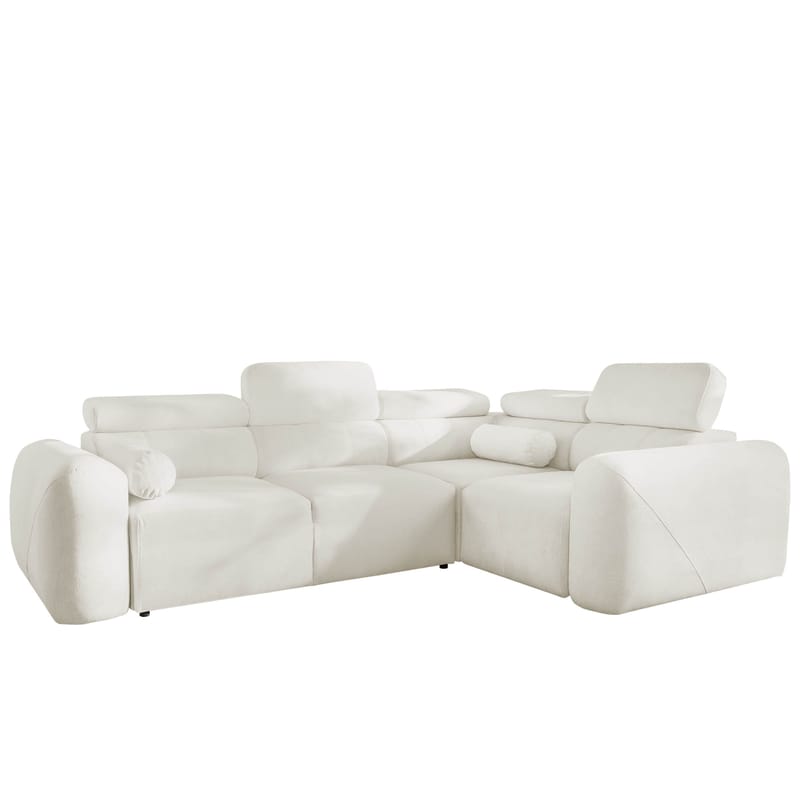 Clement 4-sits Hörnbäddsoffa Högervänd, vit