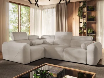 Clement 4-sits Hörnbäddsoffa Vänstervänd - beige - Möbler - Soffa - Bäddsoffa
