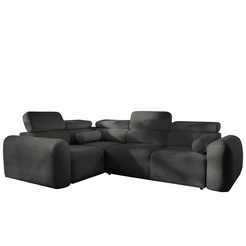 Clement 4-sits Hörnbäddsoffa Vänstervänd, svart