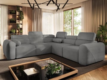 Clement 5-sits Hörnbäddsoffa Högervänd - mörkgrå - Möbler - Soffa - Bäddsoffa
