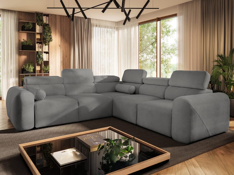 Clement 5-sits Hörnbäddsoffa Högervänd - mörkgrå - Möbler - Soffa - Bäddsoffa