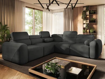 Clement 5-sits Hörnbäddsoffa Vänstervänd - svart - Möbler - Soffa - Bäddsoffa