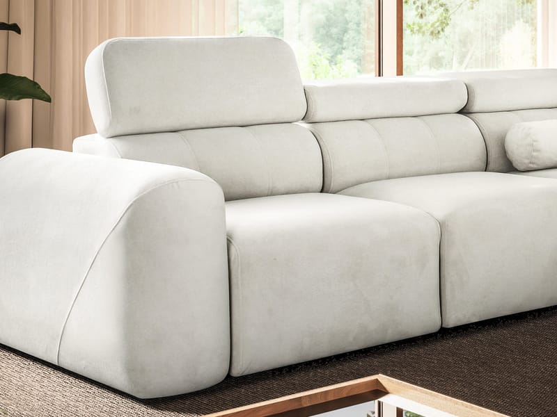 Clement 5-sits Hörnbäddsoffa Vänstervänd - vit - Möbler - Soffa - Bäddsoffa