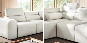 Clement 5-sits Hörnbäddsoffa Vänstervänd - vit - Möbler - Soffa - Bäddsoffa