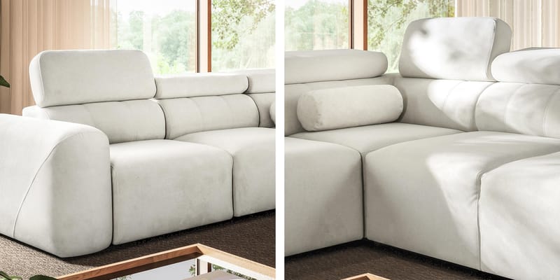 Clement 5-sits Hörnbäddsoffa Vänstervänd - vit - Möbler - Soffa - Bäddsoffa