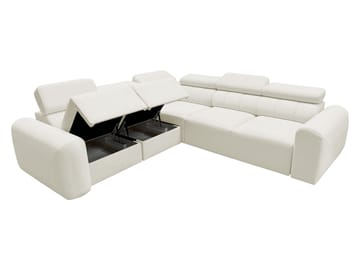 Clement 5-sits Hörnbäddsoffa Vänstervänd - vit - Möbler - Soffa - Bäddsoffa